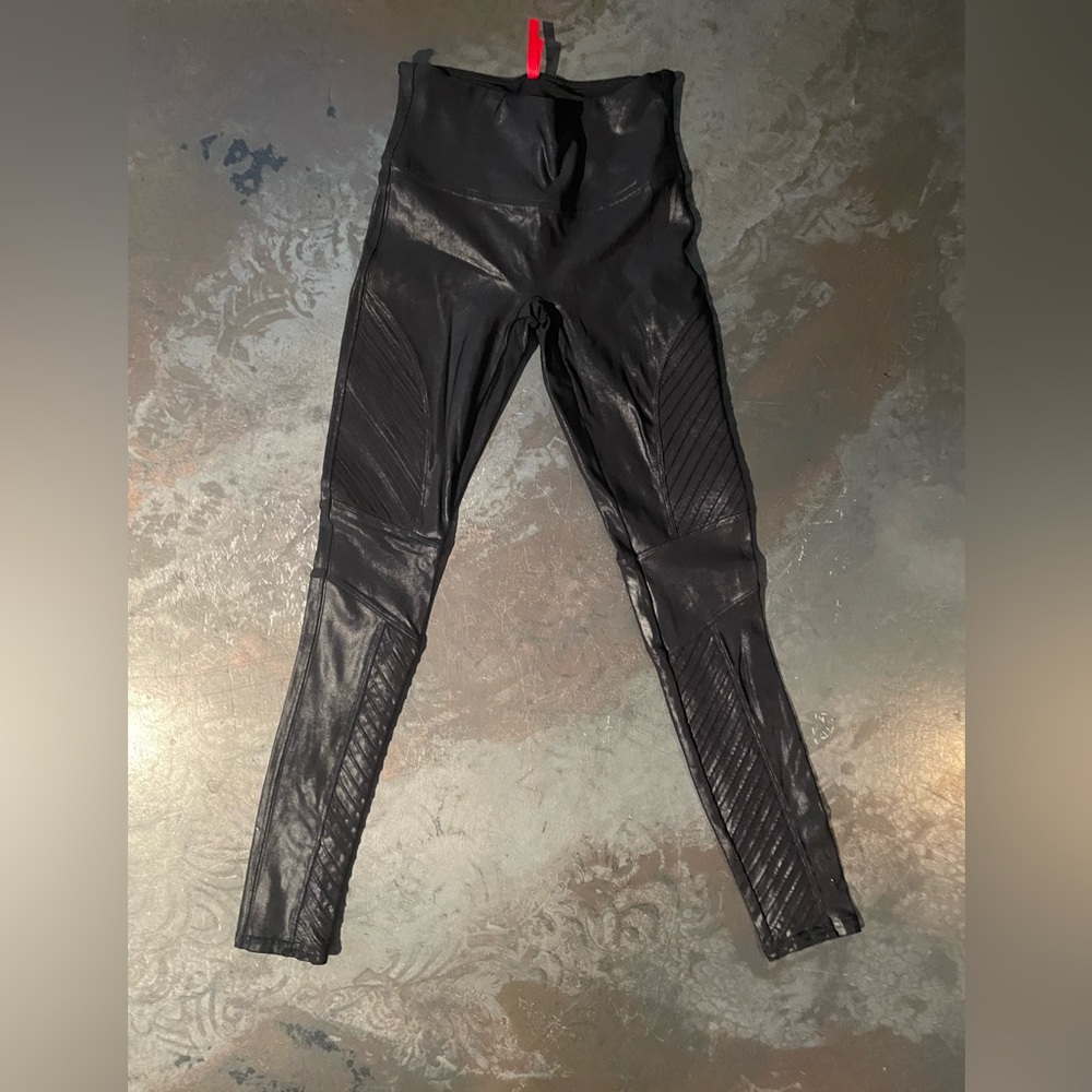 SPANX Shiny Black Leggings